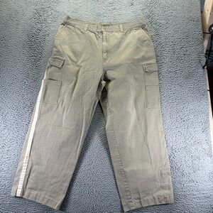 Pace Pant Mens 37x28 Brown Cotton Khakis Cargo Straight Baggy Utility Workwear